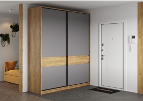 БОСТОН Шкаф-купе ШК-005 ( ЛДСП графит, кашемир)