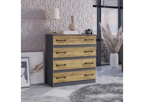 Комод Лофт графит/крафт