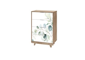 Комод Мегаполис КМ-02 дуб каньон/фотопечать Эвкалипт