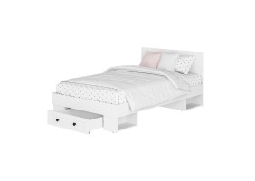 Кровать 1,2 Софт КР-06 белый/эмаль белая F26