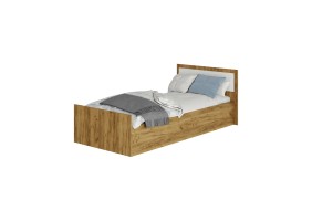 Кровать 0,9 Евро LIGHT КР-02 крафт/белый