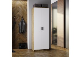 Шкаф 2-х створчатый Евро ШК-01 крафт/белый